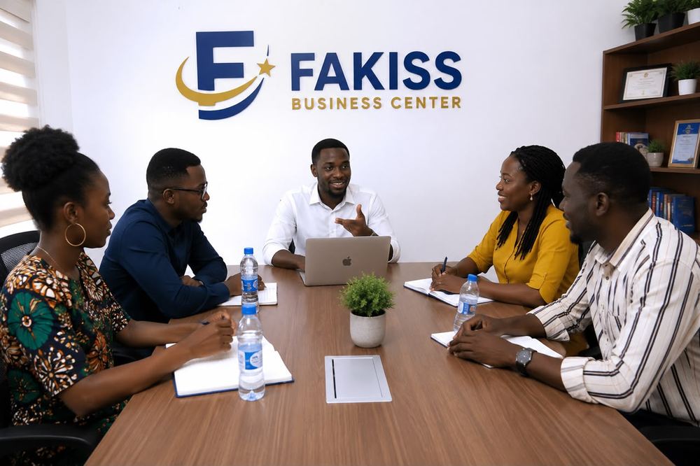 Équipe Fakiss Business Center en réunion