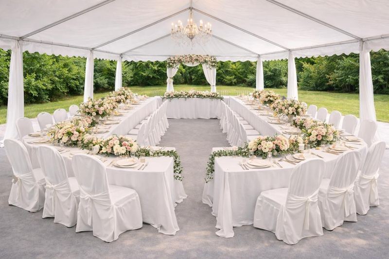 Mise en place élégante d'un mariage organisé par Fakiss Business Center