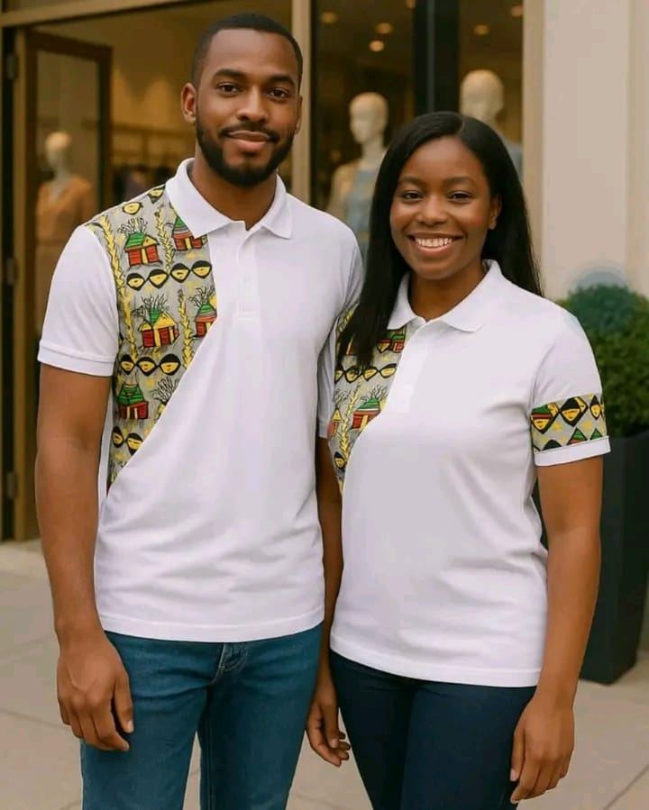 Polos personnalisés à l'imprimé wax par Fakiss Business Center