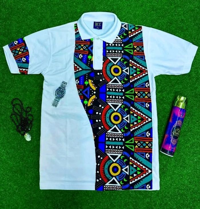 Polo imprimé motifs colorés